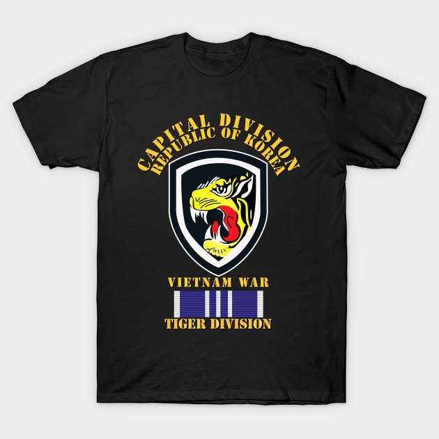 Korea - Capital Division - Tiger Div w Vietnam War SVC T-Shirt by twix123844